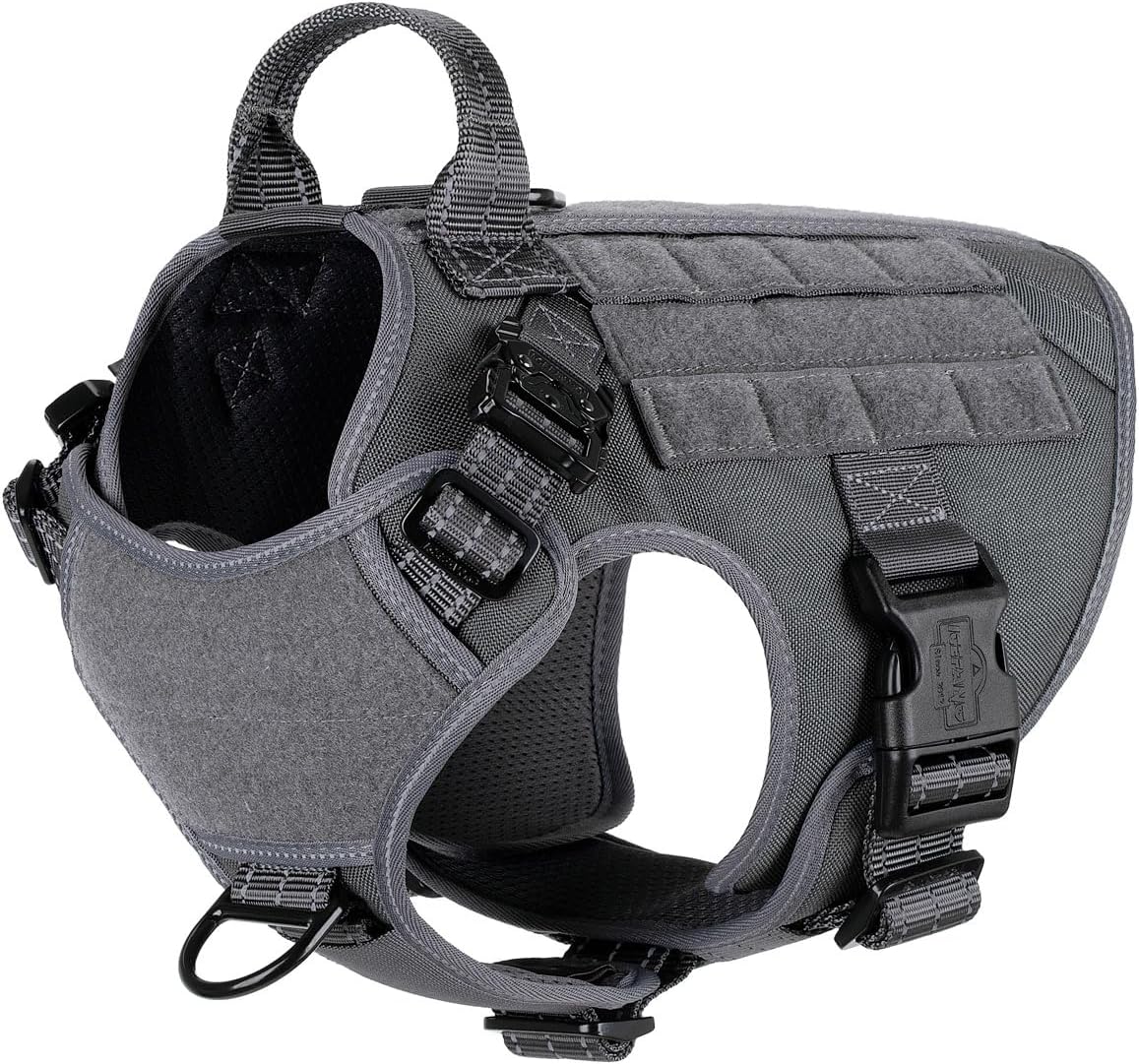 ICEFANG Tactical Dog Harness for Large Dogs,Reflective No Pull Dog Vest