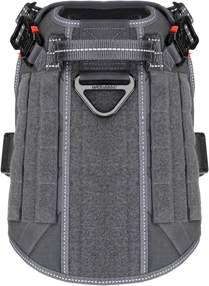 ICEFANG Tactical Dog Harness for Large Dogs,Reflective No Pull Dog Vest