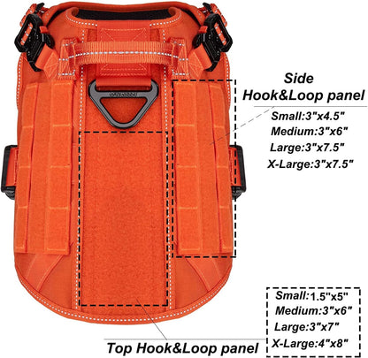 ICEFANG Tactical Dog Harness for Large Dogs,Reflective No Pull Dog Vest