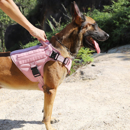 ICEFANG Tactical Dog Harness for Large Dogs,Reflective No Pull Dog Vest