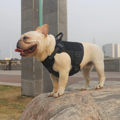 ICEFANG Tactical Dog Harness for Large Dogs,Reflective No Pull Dog Vest
