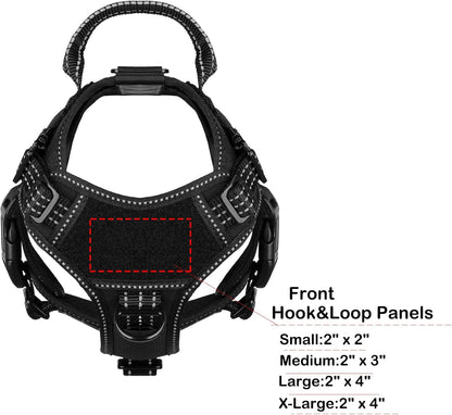 ICEFANG Tactical Dog Harness for Large Dogs,Reflective No Pull Dog Vest