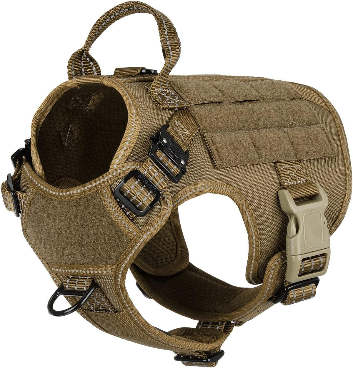 ICEFANG Tactical Dog Harness for Large Dogs,Reflective No Pull Dog Vest