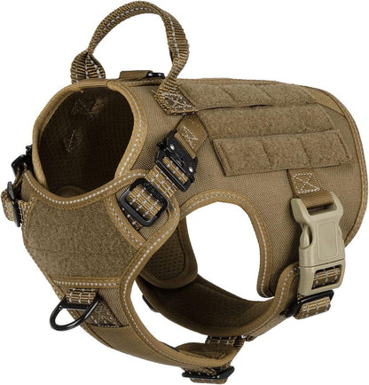 ICEFANG Tactical Dog Harness for Large Dogs,Reflective No Pull Dog Vest