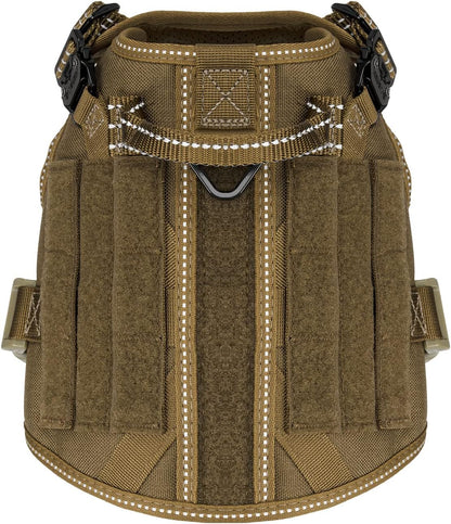 ICEFANG Tactical Dog Harness for Large Dogs,Reflective No Pull Dog Vest