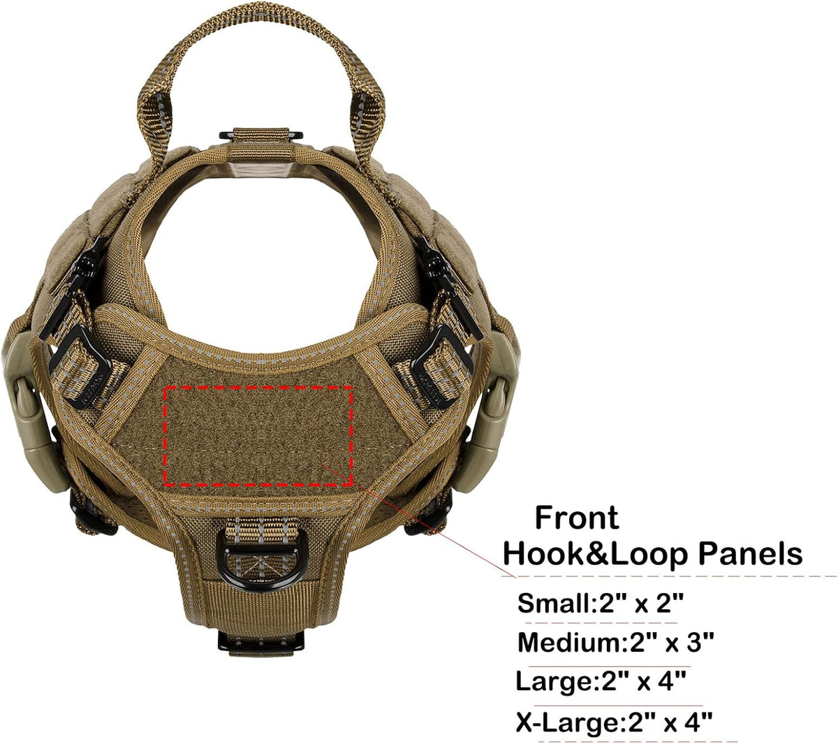 ICEFANG Tactical Dog Harness for Large Dogs,Reflective No Pull Dog Vest