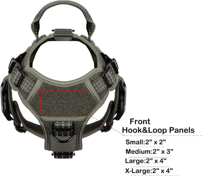 ICEFANG Tactical Dog Harness for Large Dogs,Reflective No Pull Dog Vest