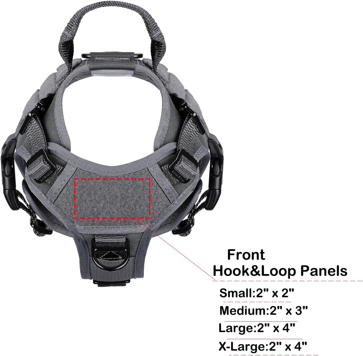 ICEFANG Tactical Dog Harness for Large Dogs,Reflective No Pull Dog Vest