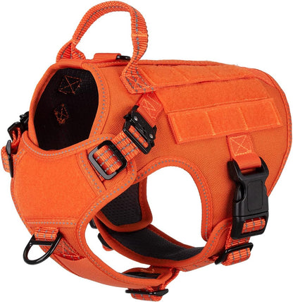 ICEFANG Tactical Dog Harness for Large Dogs,Reflective No Pull Dog Vest