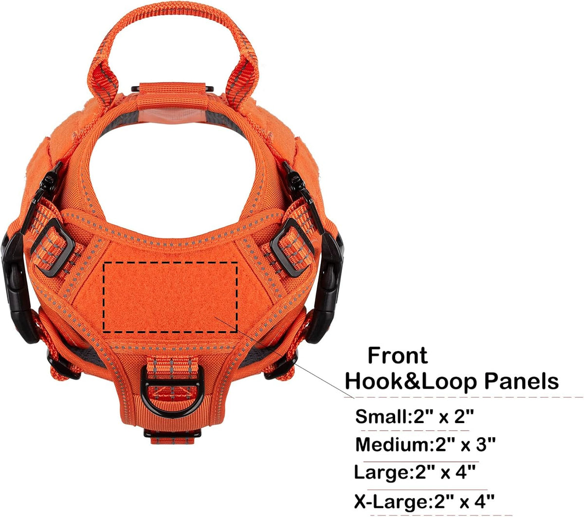 ICEFANG Tactical Dog Harness for Large Dogs,Reflective No Pull Dog Vest