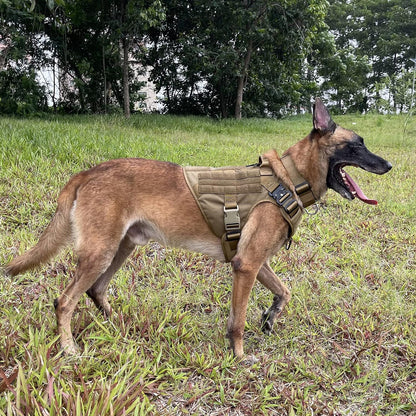 ICEFANG Tactical Dog Harness for Large Dogs,Reflective No Pull Dog Vest