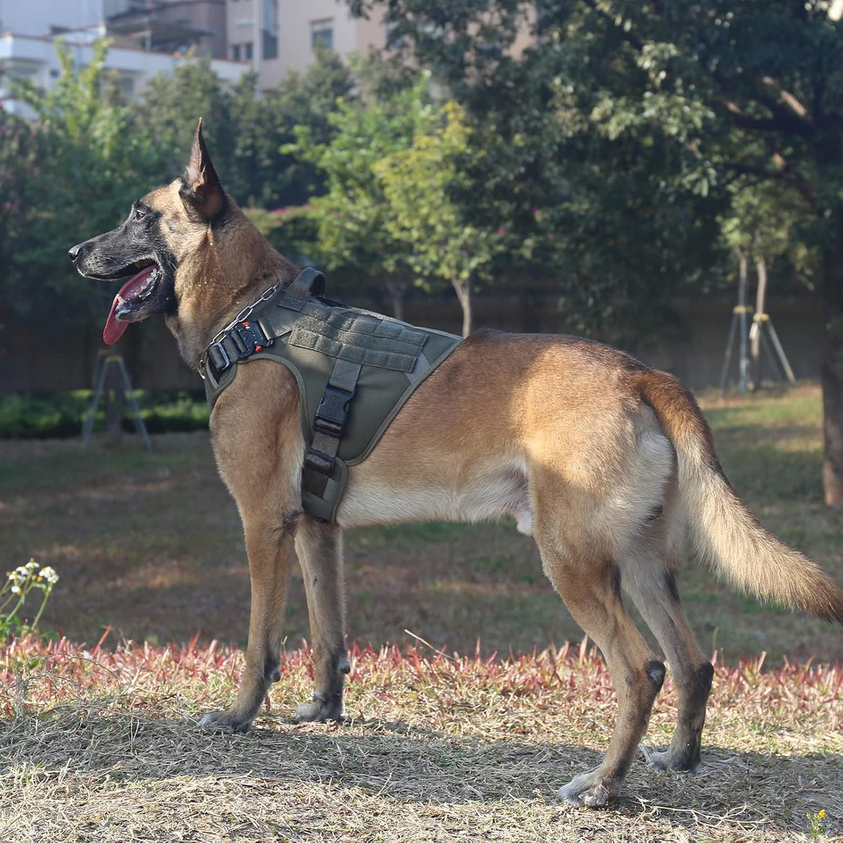 ICEFANG Tactical Dog Harness for Large Dogs,Reflective No Pull Dog Vest