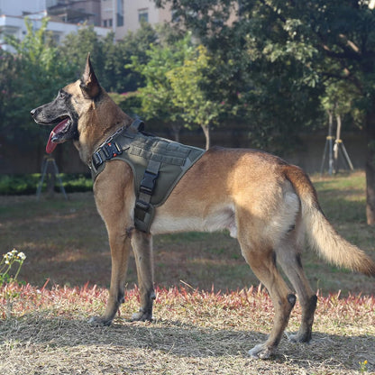 ICEFANG Tactical Dog Harness for Large Dogs,Reflective No Pull Dog Vest