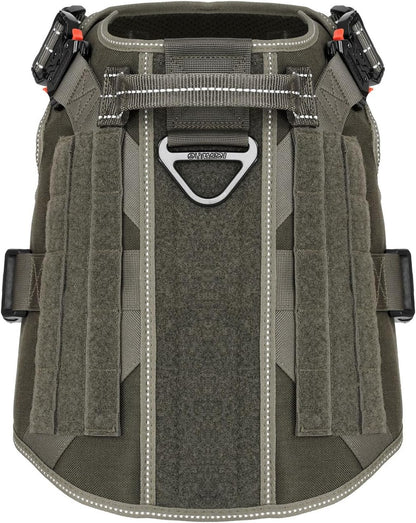 ICEFANG Tactical Dog Harness for Large Dogs,Reflective No Pull Dog Vest