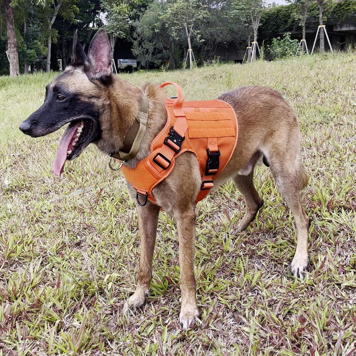 ICEFANG Tactical Dog Harness for Large Dogs,Reflective No Pull Dog Vest