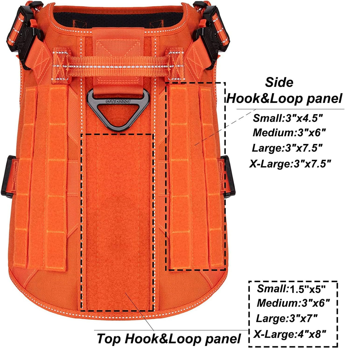 ICEFANG Tactical Dog Harness for Large Dogs,Reflective No Pull Dog Vest