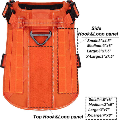 ICEFANG Tactical Dog Harness for Large Dogs,Reflective No Pull Dog Vest