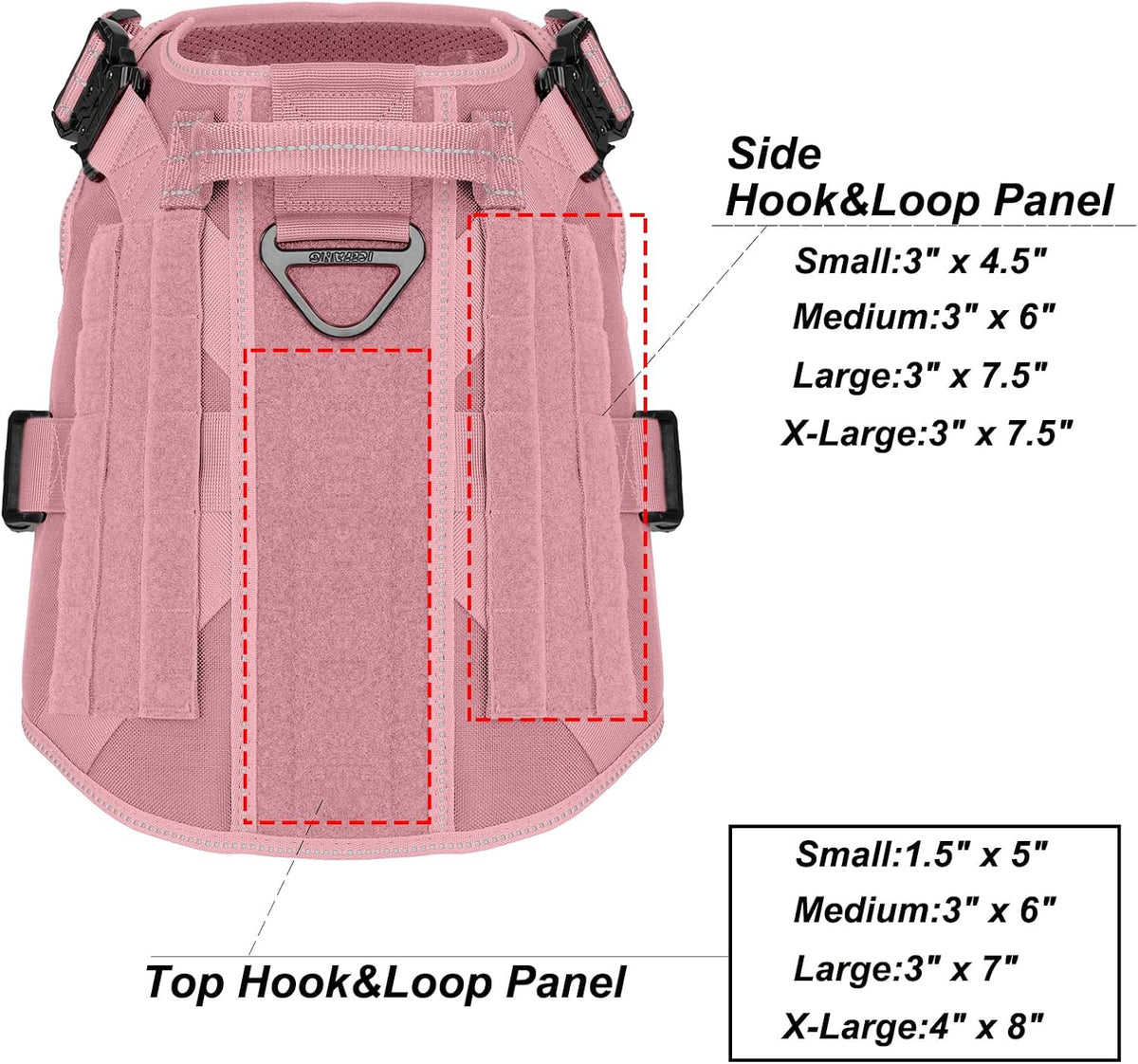 ICEFANG Tactical Dog Harness for Large Dogs,Reflective No Pull Dog Vest