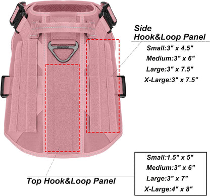 ICEFANG Tactical Dog Harness for Large Dogs,Reflective No Pull Dog Vest