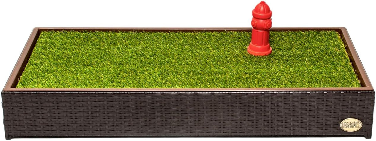 Porch Potty Standard Dog Grass Pad - Indoor Dog Potty with Artificial Grass & Self-Draining Tray - Reusable Dog Potty for Apartments & Balconies