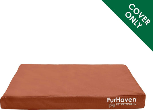 Replacement Dog Bed Cover Water-Resistant Indoor/Outdoor Logo Print Oxford Polycanvas Mattress, Washable - Deep Lagoon, Medium