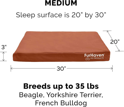 Replacement Dog Bed Cover Water-Resistant Indoor/Outdoor Logo Print Oxford Polycanvas Mattress, Washable - Deep Lagoon, Medium