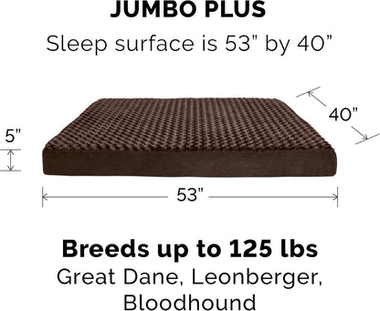 Replacement Dog Bed Cover Water-Resistant Indoor/Outdoor Logo Print Oxford Polycanvas Mattress, Washable - Deep Lagoon, Medium