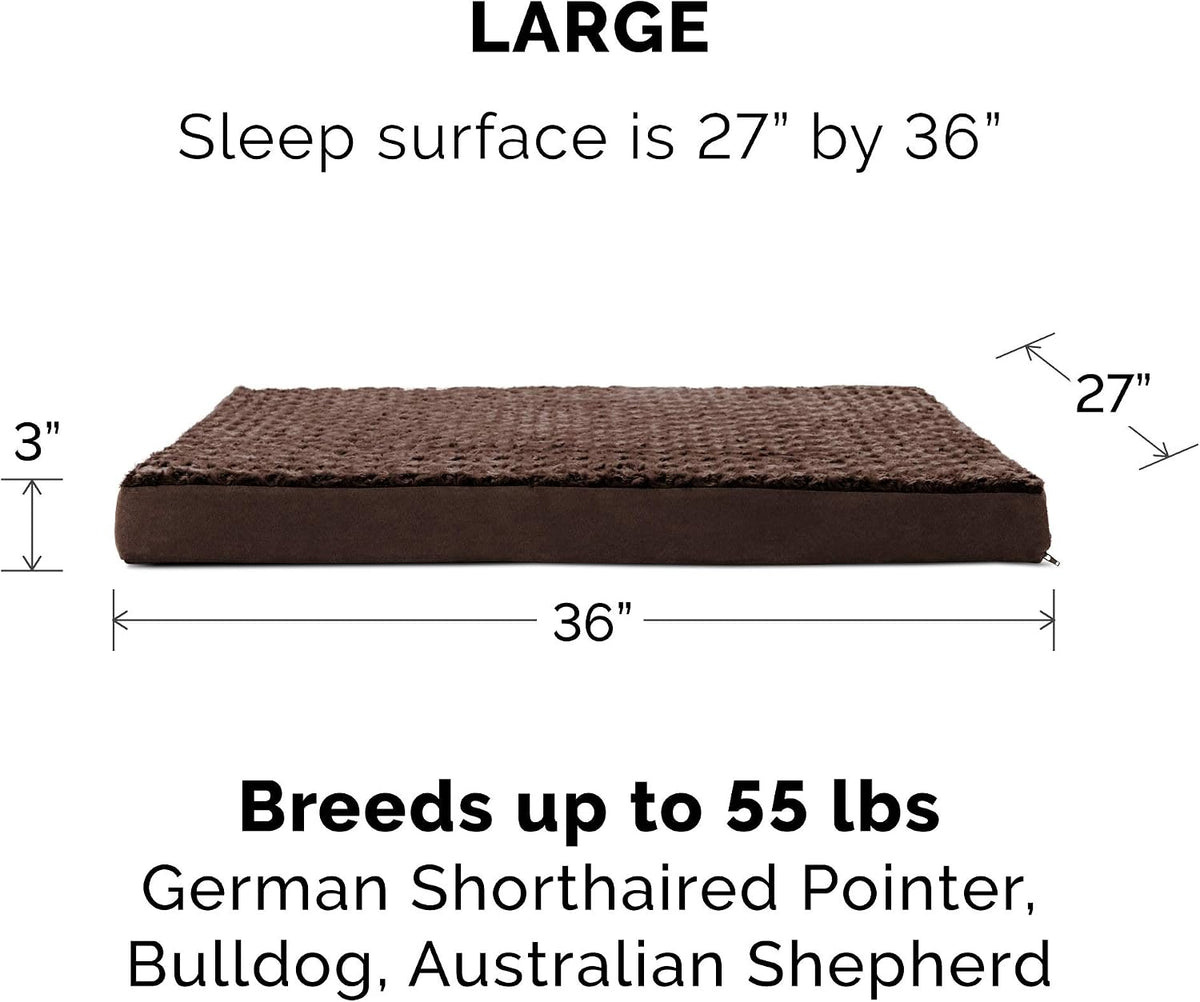 Replacement Dog Bed Cover Water-Resistant Indoor/Outdoor Logo Print Oxford Polycanvas Mattress, Washable - Deep Lagoon, Medium