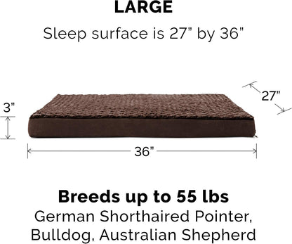 Replacement Dog Bed Cover Water-Resistant Indoor/Outdoor Logo Print Oxford Polycanvas Mattress, Washable - Deep Lagoon, Medium