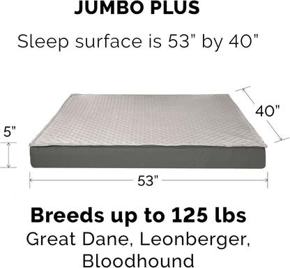Replacement Dog Bed Cover Water-Resistant Indoor/Outdoor Logo Print Oxford Polycanvas Mattress, Washable - Deep Lagoon, Medium
