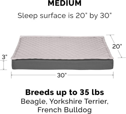 Replacement Dog Bed Cover Water-Resistant Indoor/Outdoor Logo Print Oxford Polycanvas Mattress, Washable - Deep Lagoon, Medium