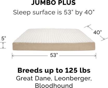 Replacement Dog Bed Cover Water-Resistant Indoor/Outdoor Logo Print Oxford Polycanvas Mattress, Washable - Deep Lagoon, Medium