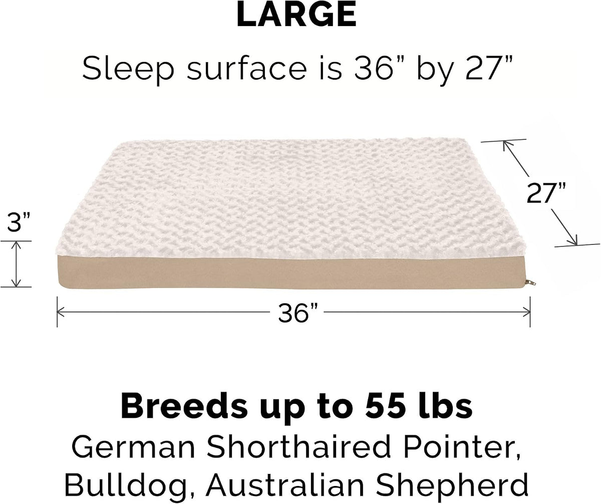 Replacement Dog Bed Cover Water-Resistant Indoor/Outdoor Logo Print Oxford Polycanvas Mattress, Washable - Deep Lagoon, Medium