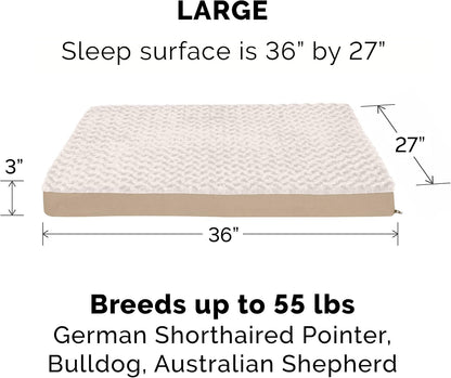Replacement Dog Bed Cover Water-Resistant Indoor/Outdoor Logo Print Oxford Polycanvas Mattress, Washable - Deep Lagoon, Medium