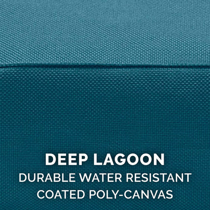 Replacement Dog Bed Cover Water-Resistant Indoor/Outdoor Logo Print Oxford Polycanvas Mattress, Washable - Deep Lagoon, Medium