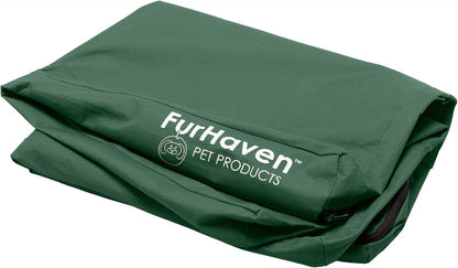 Replacement Dog Bed Cover Water-Resistant Indoor/Outdoor Logo Print Oxford Polycanvas Mattress, Washable - Deep Lagoon, Medium