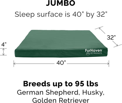 Replacement Dog Bed Cover Water-Resistant Indoor/Outdoor Logo Print Oxford Polycanvas Mattress, Washable - Deep Lagoon, Medium
