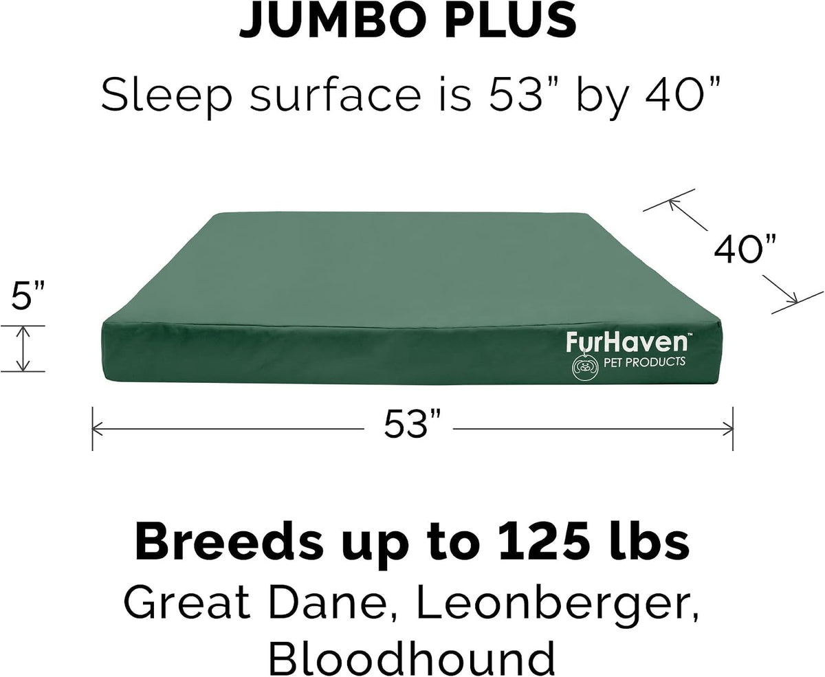 Replacement Dog Bed Cover Water-Resistant Indoor/Outdoor Logo Print Oxford Polycanvas Mattress, Washable - Deep Lagoon, Medium