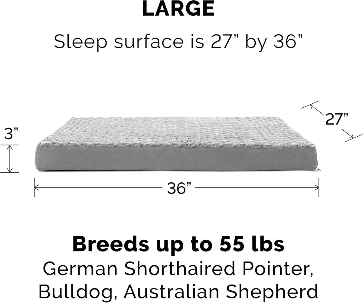 Replacement Dog Bed Cover Water-Resistant Indoor/Outdoor Logo Print Oxford Polycanvas Mattress, Washable - Deep Lagoon, Medium
