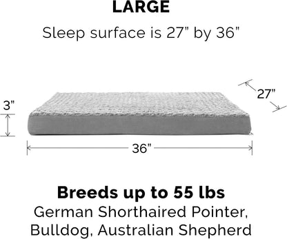 Replacement Dog Bed Cover Water-Resistant Indoor/Outdoor Logo Print Oxford Polycanvas Mattress, Washable - Deep Lagoon, Medium