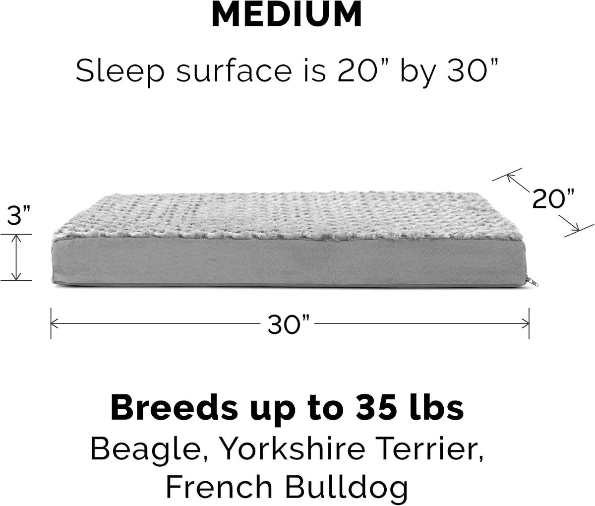 Replacement Dog Bed Cover Water-Resistant Indoor/Outdoor Logo Print Oxford Polycanvas Mattress, Washable - Deep Lagoon, Medium
