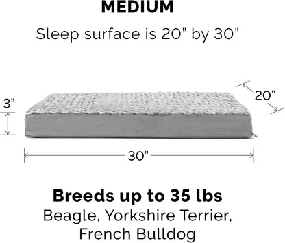 Replacement Dog Bed Cover Water-Resistant Indoor/Outdoor Logo Print Oxford Polycanvas Mattress, Washable - Deep Lagoon, Medium