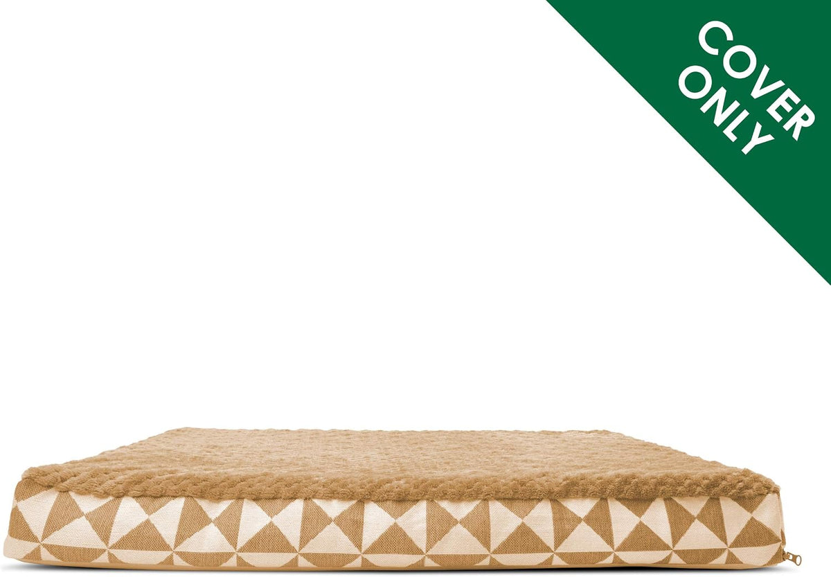 Replacement Dog Bed Cover Water-Resistant Indoor/Outdoor Logo Print Oxford Polycanvas Mattress, Washable - Deep Lagoon, Medium