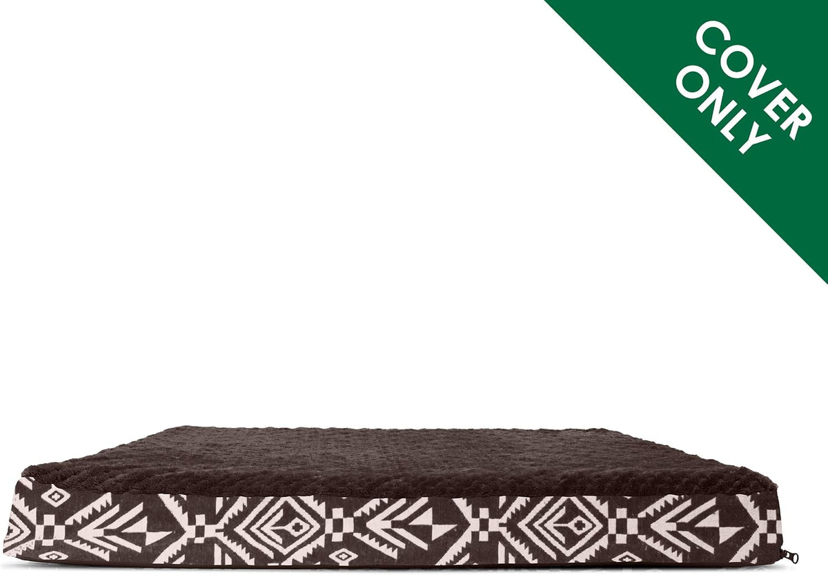Replacement Dog Bed Cover Water-Resistant Indoor/Outdoor Logo Print Oxford Polycanvas Mattress, Washable - Deep Lagoon, Medium