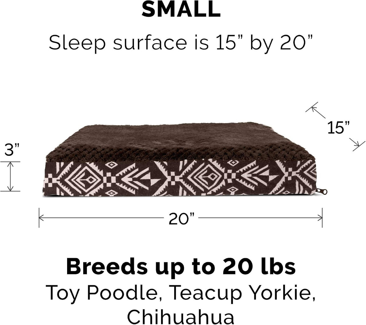 Replacement Dog Bed Cover Water-Resistant Indoor/Outdoor Logo Print Oxford Polycanvas Mattress, Washable - Deep Lagoon, Medium
