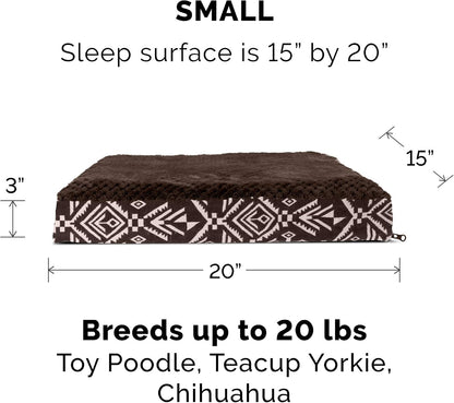 Replacement Dog Bed Cover Water-Resistant Indoor/Outdoor Logo Print Oxford Polycanvas Mattress, Washable - Deep Lagoon, Medium