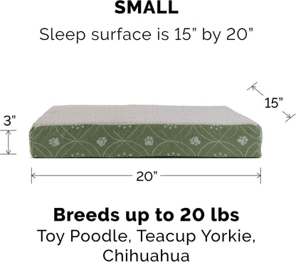 Replacement Dog Bed Cover Water-Resistant Indoor/Outdoor Logo Print Oxford Polycanvas Mattress, Washable - Deep Lagoon, Medium