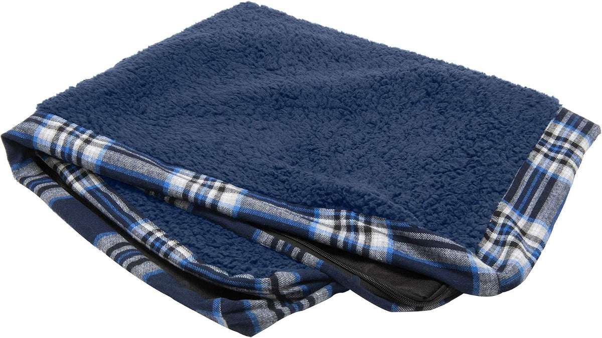 Replacement Dog Bed Cover Water-Resistant Indoor/Outdoor Logo Print Oxford Polycanvas Mattress, Washable - Deep Lagoon, Medium