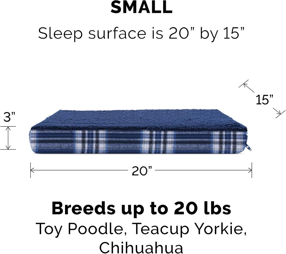 Replacement Dog Bed Cover Water-Resistant Indoor/Outdoor Logo Print Oxford Polycanvas Mattress, Washable - Deep Lagoon, Medium