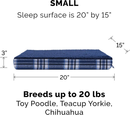 Replacement Dog Bed Cover Water-Resistant Indoor/Outdoor Logo Print Oxford Polycanvas Mattress, Washable - Deep Lagoon, Medium